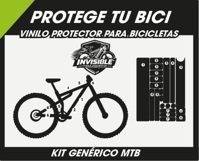 Kit Vinilo Protector Bicicleta Montaña Genérico