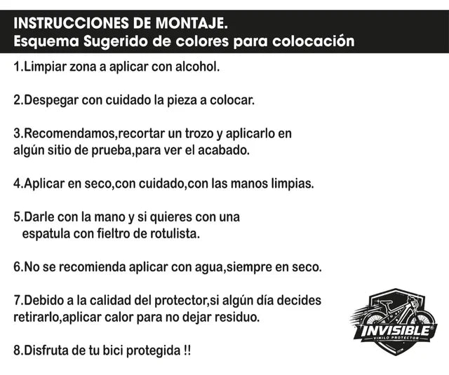 Kit Vinilo Protector Bicicleta Amflow PR
